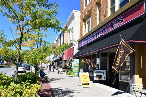 Main Street In Canandaigua New York Editorial Stock Image Image Of