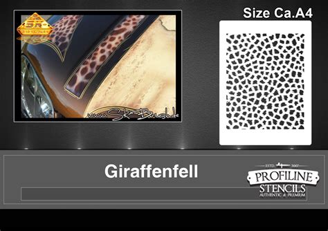 Giraffenfell Airbrush Schablone Stencil Airbrush Schablonen