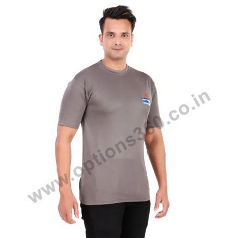 Unisex Grey Round Neck Dri Fit Tshirt Solid At Rs 55 Piece In New