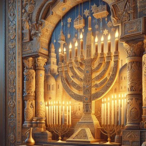 Imagem Religiosa Do Fundo De Hanukkah Do Feriado Judaico