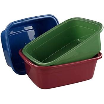 Amazon Qsbon Pack Quart Rectangular Plastic Wash Basin Dish