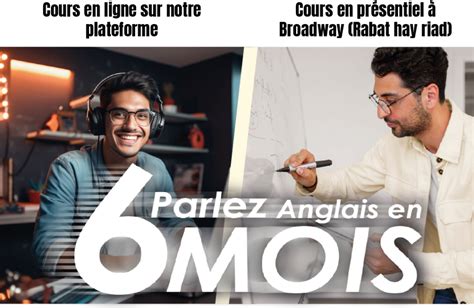 Parlez Anglais en 6 Mois Cours en présentiel à Broadway Rabat