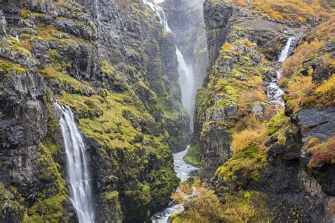 Glymur waterfall, Iceland stock photo. Image of cliff - 112621374