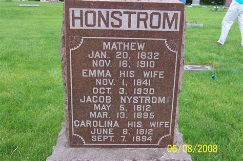 Jacob Bork Nystrom 1812 1895 Homenaje De Find A Grave