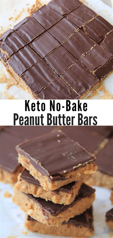 Best No Bake Keto Peanut Butter Chocolate Bars Recipe Keto Dessert