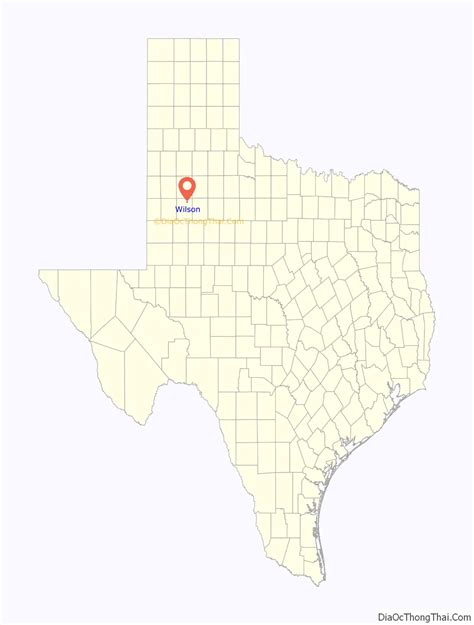 Map of Wilson city, Texas - Thong Thai Real