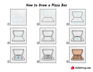 How To Draw A Pizza Box Helloartsy