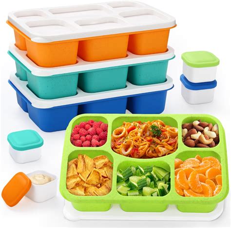 Amazon Bento Lunch Box Snack Containers Reusable Meal Prep