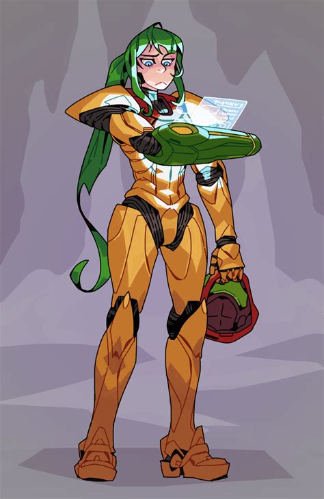 Samus Aran And Justin Bailey Metroid Drawn By Cpt Hamburger Danbooru