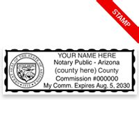 Arizona Notary Public Stamp Rubber Stamp Champ