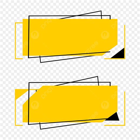 Graphic Box Clipart PNG Images, Yellow Graphic Text Box Banner, Text ...