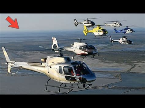 Three Helicopters Landed Together Helicopter Takeoff And Landing