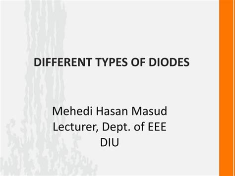 Different Types Of Diodespptx