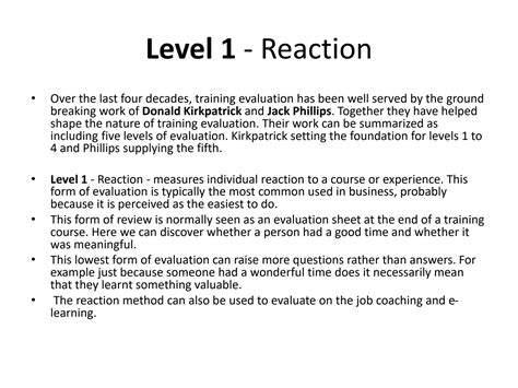 Solution Levels Of Evaluation Studypool