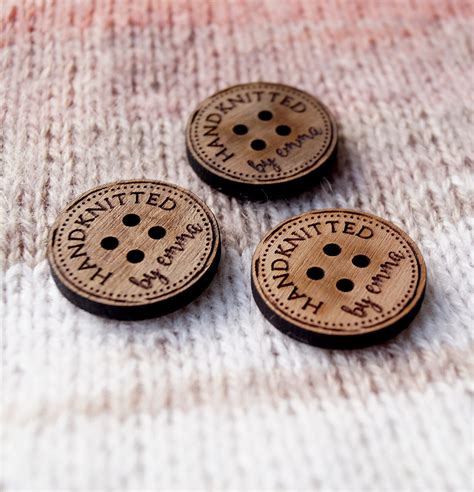 Personalized Wooden Buttons For Knitting Or Crochet Products Etsy