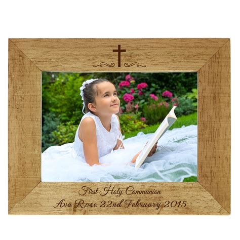 Buy Personalised Engraved Wooden Photo Frame Holy Communion For Gbp