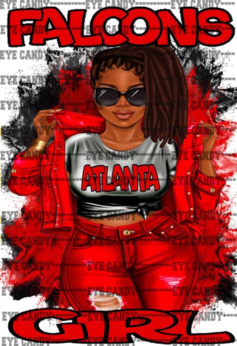 Falcons Png Falcons Chic Falcons Girl Atl Girl Atl Female Etsy