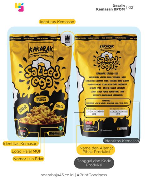 Cantumkan Ini Dalam Kemasan Bpom Soerabaja45 Printing