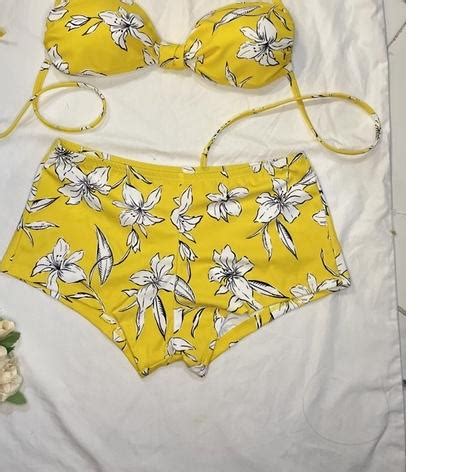 Rainbow Bikini Bowtop Bikini Bikini Set Swimwear Beach Shopee Malaysia