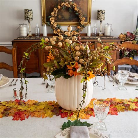 Easy and Inexpensive DIY Thanksgiving Table Decorations | Hearth and Vine