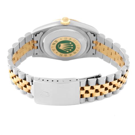 Rolex Datejust Steel Yellow Gold Champagne Roman Dial Watch 16233