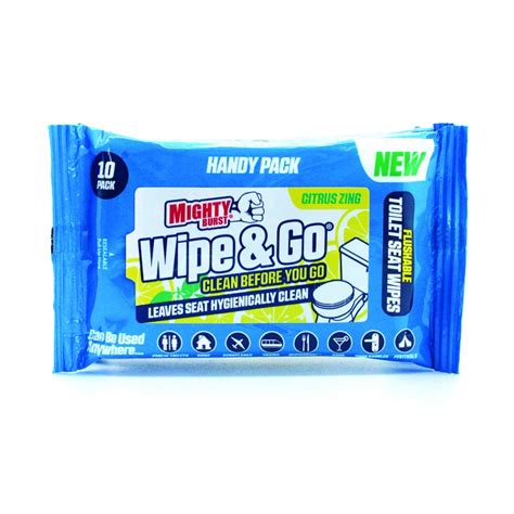 Mighty Burst Wipe And Go Toilet Seat Wipes 3 X 10 Pcs £175