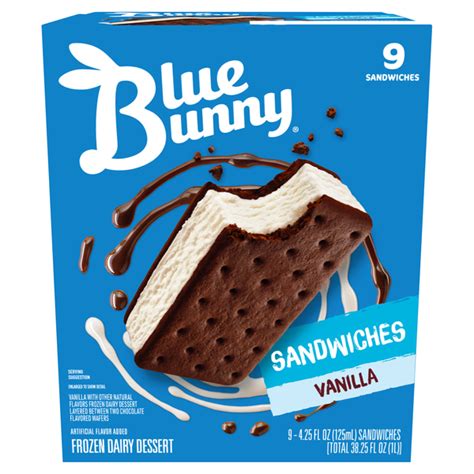 Save On Blue Bunny Simply Vanilla Frozen Dairy Dessert Sandwiches 9