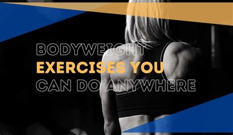 Bodyweight Exercises You Can Do Anywhere Aerns