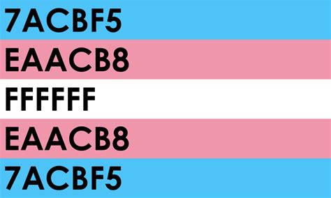 Trans Pride Flag Color Codes Warehouse Of Ideas