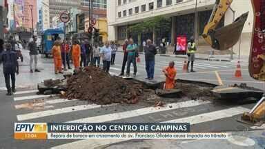 Jornal Da Eptv Edi O Campinas Piracicaba Reparo De Buraco Causa