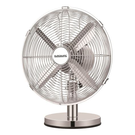 Euromatic 30cm Chrome Metal Desk Fan Bunnings Australia