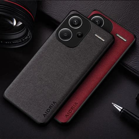 Case For Xiaomi Redmi Note 13 Pro Plus Funda Durable Textile Leather