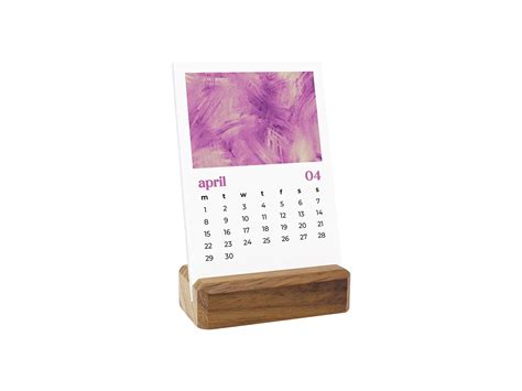 Desk Calendar With Oil Paint Textures Meloprints