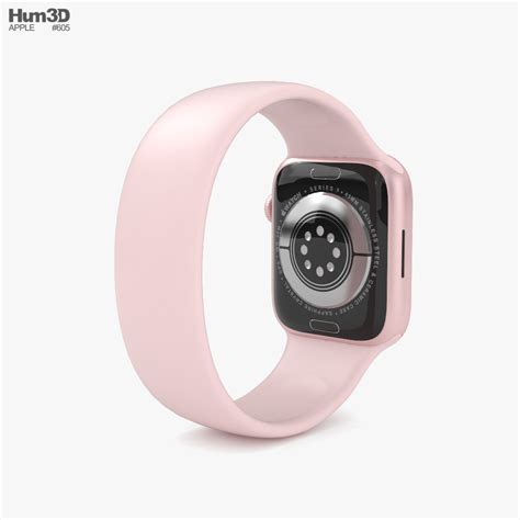 Apple Watch Series 9 45mm Pink Aluminum Case with Solo Loop 3D model ...