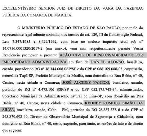 Ministério Público Denuncia Prefeito Daniel Alonso Por Improbidade