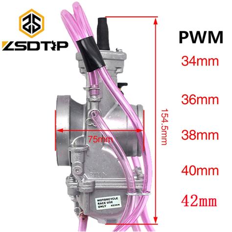 ZSDTRP PWM 34 42mm Carburetor Carburador Universal For Shift Karts 2