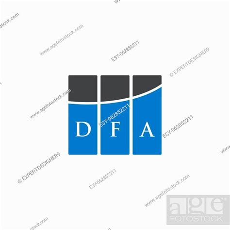 DFA letter logo design on WHITE background. DFA creative initials ...