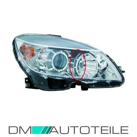 Mercedes W204 Headlight Right Magneti Marelli 07 08 07 Halogen H7 H7