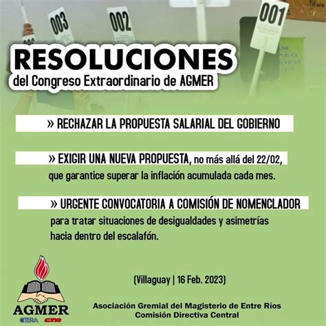 El Congreso Extraordinario De Agmer Rechaz La Propuesta Salarial Del