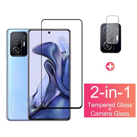 Película De Vidro 9d 2 Em 1 Full Para Xiaomi 11t 11 Lite 5g Ne Mi 9 9t