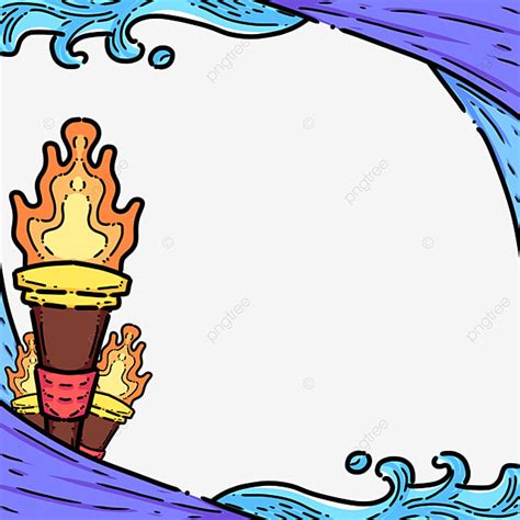 Olympics Torch Clipart Hd PNG Three Olympic Torch Social Media Border