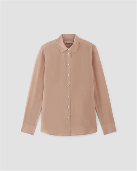 The Washable Clean Silk Relaxed Shirt Blush Pink Everlane