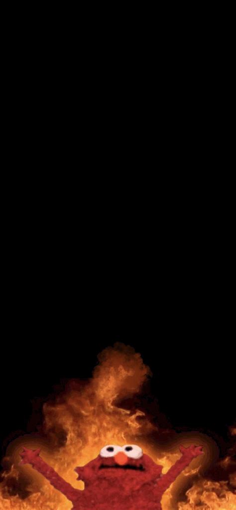 Elmo In Flames Edit And Re Upload [1242 X 2688] R Amoledbackgrounds