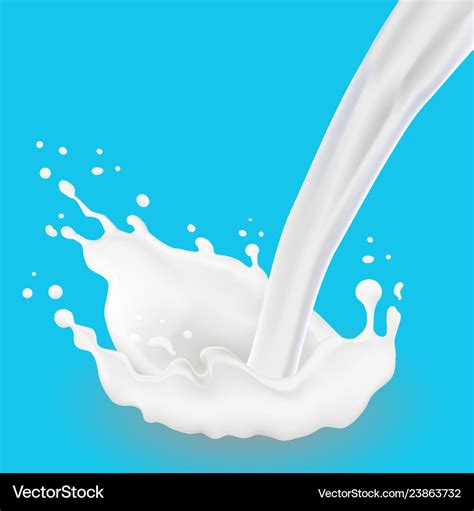 Milk splash drop 3 Royalty Free Vector Image - VectorStock