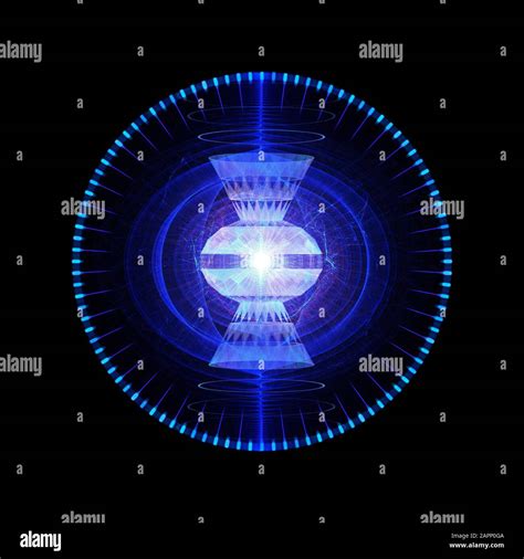 Energy Sphere With Glowing Core Concept For Antigravity Magnetic