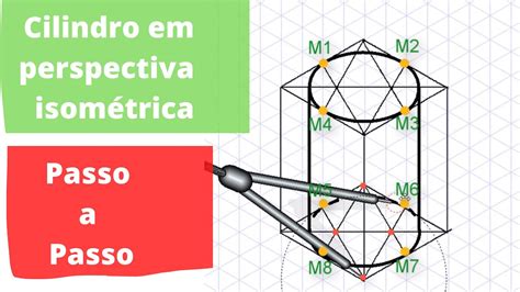 Como desenhar um cilindro em perspectiva isométrica YouTube