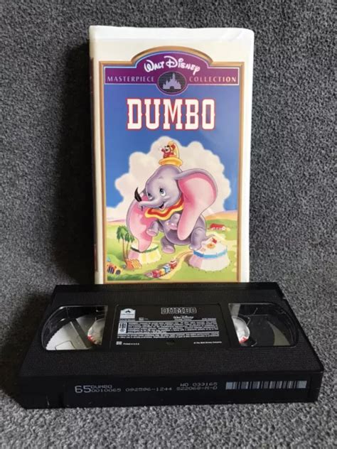 Walt Disney Dumbo Masterpiece Collection White Clamshell Vhs Home Video