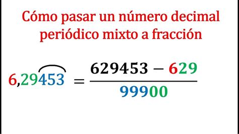 Decimal Periodico Mixto A Fraccion Youtube