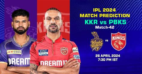 IPL 2024 KKR Vs PBKS Dream11 Prediction Match 42 Playing XI Pitch