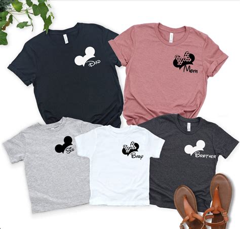 Disney Family Shirts Mickey and Minnie Pocket Shirt - Etsy